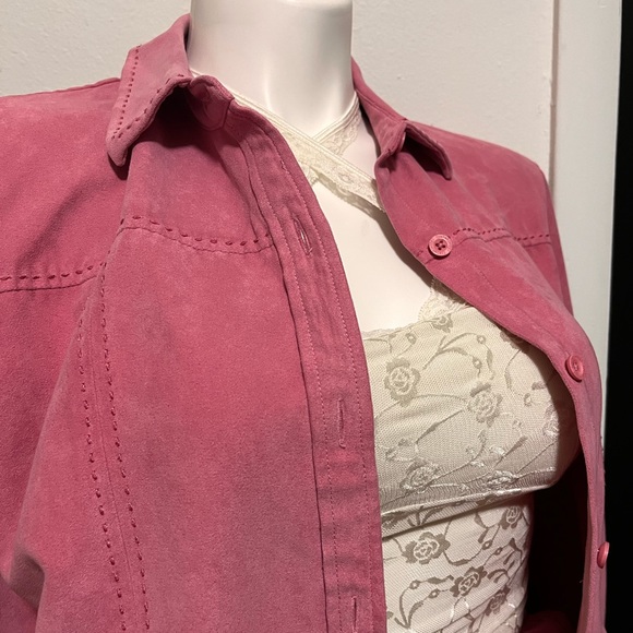 Women's Relativity Pink Stripe Long Sleeve Button - Picture 3 of 12